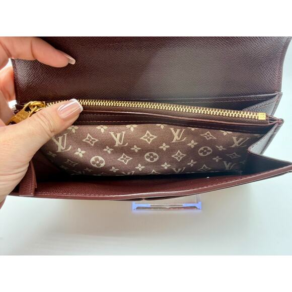 LOUIS VUITTON LV Monogram Mini Lin Portefeuille Sarah Long Chain Wallet | COA - Picture 11 of 15